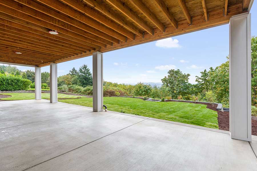 The Lily Custom Home Back Exterior