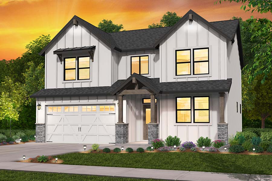 Signature Collection | The Rockford 2-car Farmhouse | Generation Homes Northwest